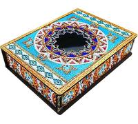 zeyunty 5D Diamond Painting Schmuckkästchen Aufbewahrungsbox Holz, DIY Diamant Malerei Schmuckaufbewahrung Schmuck Organizer Box, Malen nach Zahlen Tischdeko Geschenke (B)