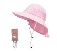 ZGDEIWGF 1 Kinder-Fischerhut, 1 Hutclip, Mädchen-Sonnenhut, Outdoor-Kinder-Sonnenhut, Sommer-Fischerhut