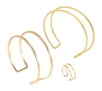 ZGDEIWGF 1 Stück Armband, 1 Stück Armband Und 1 Stück Fingerring, Verstellbarer Öffnungsschmuck, Modischer Und Einfacher Schmuck, Eleganter Schmuck, Bekleidungsaccessoires