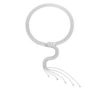 ZGDEIWGF 1 Stück Liebesgürtel, Glitzer-Kristall-Taillenkette, Strass-Paillettengürtel, Doppelherz-Schnalle-Taillenkette, Kettengürtel Für Damen, Silbergürtel Für Kleid