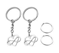 ZGDEIWGF 2 Pfirsichherz-Schlüsselanhänger, 2 Flache Ring-Schlüsselanhänger, Geschenke Für Freunde, Damen-Liebes-Schlüsselanhänger, Kreative Schlüsselanhänger