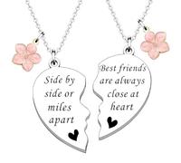 ZGDEIWGF 2 Stück Freundschaftskette, Beste Freundin Halskette, Magnetische Herz-Halskette, Romantische Paar-Halskette, Abschluss-Halskette, Freundschaftsgeschenk, Beste Freundin