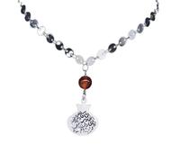 ZGGUOJU Necklace Men Personalized Jewelry 2024 Persische Granatapfel Stein Halskette für Frauen Silber Farbe Halskette Schmuck Good Luck Gifts Geschenk