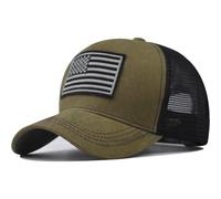 Zghhc Mesh-Baseballkappe, Atmungsaktive Snapback-hüte Usa-Flagge, Outdoor-sportkappen, Unisex, Verstellbare Trucker-hüte