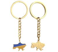 Zghhc Ukraine Karte Schlüsselanhänger Edelstahl Schlüsselanhänger Ukraine Tasche Schlüsselanhänger Anhänger Ethno-Stil Flagge Schlüsselanhänger Zubehör