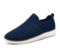 ZGPWZWL Schuhe Herren Slipper Slip on Sneaker Loafer Mokassins Leichte Sommerschuhe Anzugschuhe Atmungsaktive Business Freizeitschuhe Schlupfschuhe,Blau,EU46