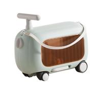 ZGUZMCMK Kompakter Koffer mit Sitz für Kinder, ideal für Kinder von 2 bis 6 Jahren., blau, 46x21x28cm, Wie beschrieben