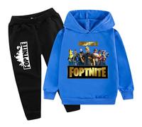 zhaojiexiaodian Sportanzug für Kinder mit 3D-Cartoon-Print,Freizeitpullover für Kinder-Hoodie + Hose (DE/NL/SE/PL, Numerisch, 170, Regular, Blau C)