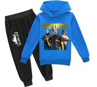 zhaojiexiaodian Sportanzug für Kinder mit 3D-Cartoon-Print,Freizeitpullover für Kinder Hoodie + Hose (DE/NL/SE/PL, Numerisch, 130, Regular, Blau (A))