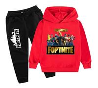 zhaojiexiaodian Sportanzug für Kinder mit 3D-Cartoon-Print,Freizeitpullover für Kinder Hoodie + Hose (DE/NL/SE/PL, Numerisch, 120, Regular, Rot C)