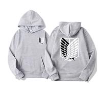zhedu Anime AOT Merch Scout Regiment Bedruckte Hoodies Kapuzen-Sweatshirts Gemütliche Oberteile Pullover (XL,Color 02)