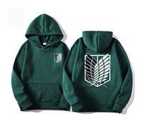 zhedu Anime AOT Merch Scout Regiment Bedruckte Hoodies Kapuzen-Sweatshirts Gemütliche Oberteile Pullover (XL,Color 04)