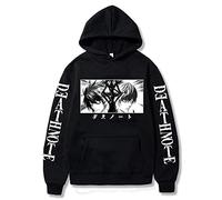 zhedu Death Note Anime Bedruckter Hoodie Lässiges Langarm-Sweatshirt Harajuku Streetwear Kapuzenpullover Tops (4XL,Color 01)