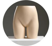 ZHENCHAO Schneiderpuppe, beige, weibliche Schneiderpuppe - Dessous-Ausstellungsständer, Torso-Modell aus Kunststoff für Bekleidungsgeschäfte, Unterwäscheständer für die untere Körperhälfte