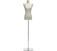 ZHENCHAO Schneiderpuppe, verstellbare weibliche Schneiderpuppe mit Standfuß für Kleidung, Schmuckpräsentation und Rumpfhöhe 120-185 cm, perfekt für Modedesign und Schneiderei (Farbe: C)