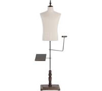 ZHENCHAO Schneiderpuppe, Verstellbarer männlicher Schaufensterpuppen-Torso mit Ständer, Schneiderpuppen-Ausstellungsmodell für Anzüge, Hosenständer und Schuhhalter - perfekt für die Präsent