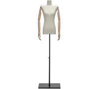 ZHENCHAO Schneiderpuppe, Verstellbarer weiblicher Schneiderpuppen-Torso mit Standfuß für Kleidung, Schmuck und Modepräsentation - Höhe 120-185 cm, Farbe B, perfekt zum Schneidern und Stylen