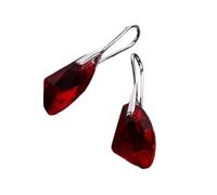 ZHENL Ohrringe Aus Stein,Silberne Ohrhaken, Kristalle, Steinanhänger, Damen-Ohrschmuck, Minimalistische Ohrringe Mit Roten Edelsteinen Für Frauen, Reinigendes Magnetfeld, Stilvolles Pendeln