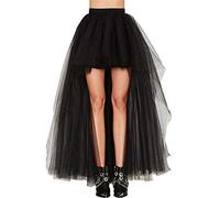 ZHER-LU Damen Schwalbenschwanz-Tüllrock Sexy Rücken Lang Flauschiger Schwalbenschwanz Rock Tutu Ballett Hochzeit Kleid Unterrock