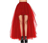 ZHER-LU Damen Schwalbenschwanz-Tüllrock Sexy Rücken Lang Flauschiger Schwalbenschwanz Rock Tutu Ballett Hochzeit Kleid Unterrock