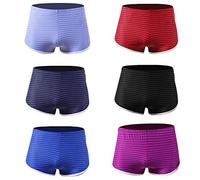Zhiyao 6PC Herren Cotton Boxer Boxershorts Baumwolle Männer Unterwäsche Unterhosen Men Retroshorts Boxer Niedrige Taille