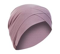 Zhiyao Beanie Mütze Damen Kappe aus Bambus für Chemo Turban Einfarbig vseitig ineinander gehend in W-Form Frauen Kopftuch Muslim