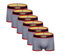 Zhiyao Boxershorts 6er Pack Herren Sport Männer Men Stretch Atmungsaktiv Unterwäsche Unterhosen Casual Retroshorts Boxer
