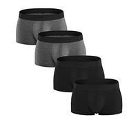 Zhiyao Boxershorts Herren 4er Pack Männer Men Baumwolle Unterwäsche Unterhosen Retroshorts