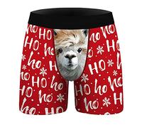 Zhiyao Boxershorts Weihnachten Herren Stretch Slim Unterhosen Baumwolle Weich Bedrucken Unterwäsche Lustiges Geschenk für Men Männer Freund Valentinstag Geburtstag Weihnachten Bequem Viele Größen