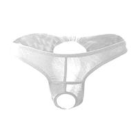 Zhiyao Herren Jockstrap String Tanga Männer Wetlook Leder Schwarz Unterhose Trunks mit Kunstleder Kurze Hose Pants Offene Erotik Slips