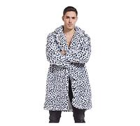 Zhiyao Herren Pelzmantel Leopard/Tiger Muster Warme Winterjacke Kunstpelz Mantel Flauschige Fellmantel Nerzmantel Parka Jacke Wintermantel