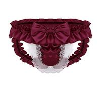 Zhiyao Herren Spitzen Strings Transparent Reizwäsche Mini Spitze Slips T-Back Sexy Durchsichtig G-String Bikini Briefs Micro Thongs Erotik Lace Männer Unterwäsche Tanga Unterhose Dessous