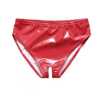 Zhiyao Ouvert Slip Tanga Damen Wetlook Bikini Lackleder Slips Kunstleder Unterwäsche Shorts Kurze Hose Spitzen Panties Gogo Clubwear