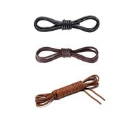 ZHjuju Business Schnürsenkel, 3Paar ø2,5 mm Reißfest Oxford - Schuhbände Runde Gewaschte Schnürsenkel 90cm Länge Lederschnürsenkel für Business Anzug Casual und Kleid Schuhe der Männer und Frauen