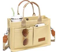 ZHMO The Canvas Tote Bag Crossbody Bags for Women,Cross body Purse Satchel Bag Shoulder bag Handtaschen for School Beach Weekend, Canvs Cute Khaki, Large