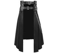 Zhongkaihua Steampunk Gothic Kleid Knochen Asche Serie Retro Stil asymmetrisch Half Rock für Damen und Herren, Schwarz , S/M