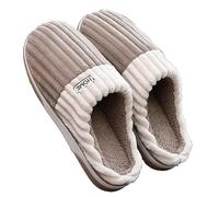 ZHOUXYFDC Schlappen Herren Große Größe 48 49 Männer Hausschuhe Winter Warme Slipper Paare Komfort Pelzigen Schuhe Casual Schuhe Indoor Dicke Plüsch Rutschen(Coffee,44-45)