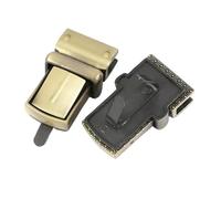 ZHOUXYFDC Taschenverschluss 2/5/10 Stück 22 x 38 mm Handtaschen-Einsteckschloss, Taschenschlösser, Schnalle, Drehverschluss, Verschluss for DIY-Ersatztaschen, Geldbörse, Schnapphaken(Brass,5Pcs)