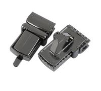 ZHOUXYFDC Taschenverschluss 2/5/10 Stück 22 x 38 mm Handtaschen-Einsteckschloss, Taschenschlösser, Schnalle, Drehverschluss, Verschluss for DIY-Ersatztaschen, Geldbörse, Schnapphaken(Black,2Pcs)