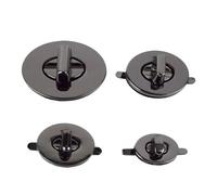 ZHOUXYFDC Taschenverschluss 2/5/10 Stück ovaler Metallverschluss, Drehverschluss, DIY-Handtasche, Tasche, Dekoration, Verschluss, Schnalle, Geldbörse, Gepäck, Hardware-Zubehör(Black,34X27mm-5Pcs)