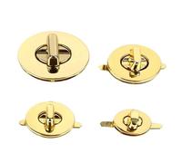 ZHOUXYFDC Taschenverschluss 2/5/10 Stück ovaler Metallverschluss, Drehverschluss, DIY-Handtasche, Tasche, Dekoration, Verschluss, Schnalle, Geldbörse, Gepäck, Hardware-Zubehör(Gold,34X27mm-10Pcs)