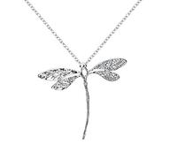 ZHUDJ 925 Silber Schmuck Lange Libelle Anhänger Halsketten Ketten Für Frauen