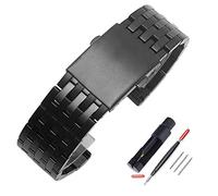 ZHUOLEI Diesel Uhrenarmband, Ersatz-Edelstahl-Uhrenarmband mit Doppelverschluss, Ersatz für Diesel-Uhren (24 mm, 26 mm) mit Werkzeug, 7-schwarz, 24mm, Classic