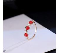 ZHUTI Verstellbare Offene Ringe Für Frauen,Damen Verstellbarer Offener Ring Mode Persönlichkeit Erdbeer Offener Ring Verstellbar Geeignet Für Party, Bankett, Geburtstag, Valentinstagsgeschenk