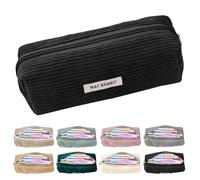 ZHVoyage Single FedermäPpchen,FedermäPpchen, Pencil Case Mit Grossem,FassungsvermöGen MäPpchen Schreibwarenbeutel Bleistift Beutel FüR Middle School College Office Studentin (Schwarz)