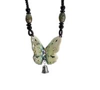 ZIAFRPN Grüne Acryl Schmetterling Halskette für Frauen Geflochtenes Seil Fairycore Halsketten Temperament Modeschmuck Sommer In