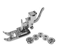Zick Zack Fuß (Normalnähfuß) Standardfuß + Nähfußhalter + 5 Metall Spulen für Necchi 270/524/559 Nähmaschine