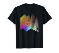 Zickzack Berge Gebirge Wave Geometric 3 D Grafik 69 T-Shirt