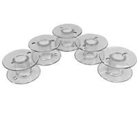 5 Kunststoffspulen für bernette 55/55 Easy Start / 55 Fun Style / 55 Spezial Edition / 56/65 / 66 / 80e /82e /90e / 92c Nähmaschine