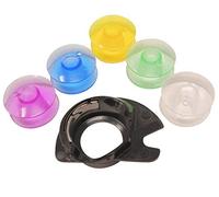 ZickZackNaehmaschine Apollo Spulenkapsel + 5 Farbige Bunte Kunststoff Spulen für Singer Capri/Symphonie/Starlet/Merritt/Ladystar/Elegance/Panoramicm/Concerto/Omega/und Jeans